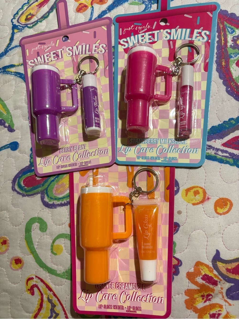 Lip Care Collection - Orange Creamsicle Keychain Lip Balm & Gloss